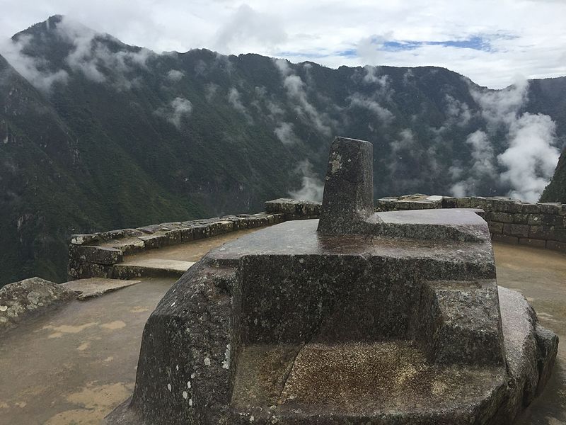 Megalithic Intihuatana Stone Macchu Picchu