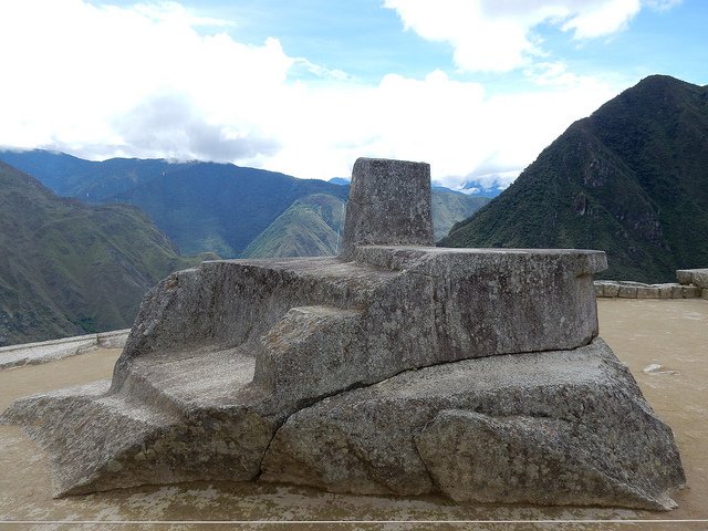 Enigmatic Megalithic Intihuatana Stone Macchu Picchu